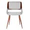 Armen Living Panda Mid-Century Dining Chair Walnut Finish and Gray Fabric LCPNSIWAGRAY - alternate 5